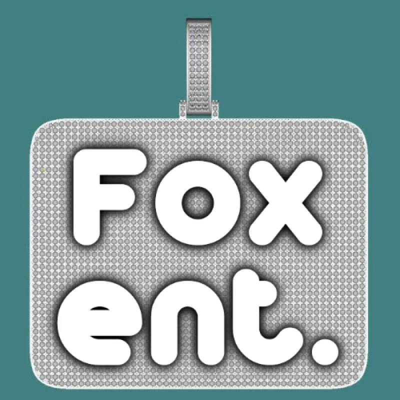 CUSTOM LETTER NECKLACE 3D BIG SQUARE sold by The GUU Shop