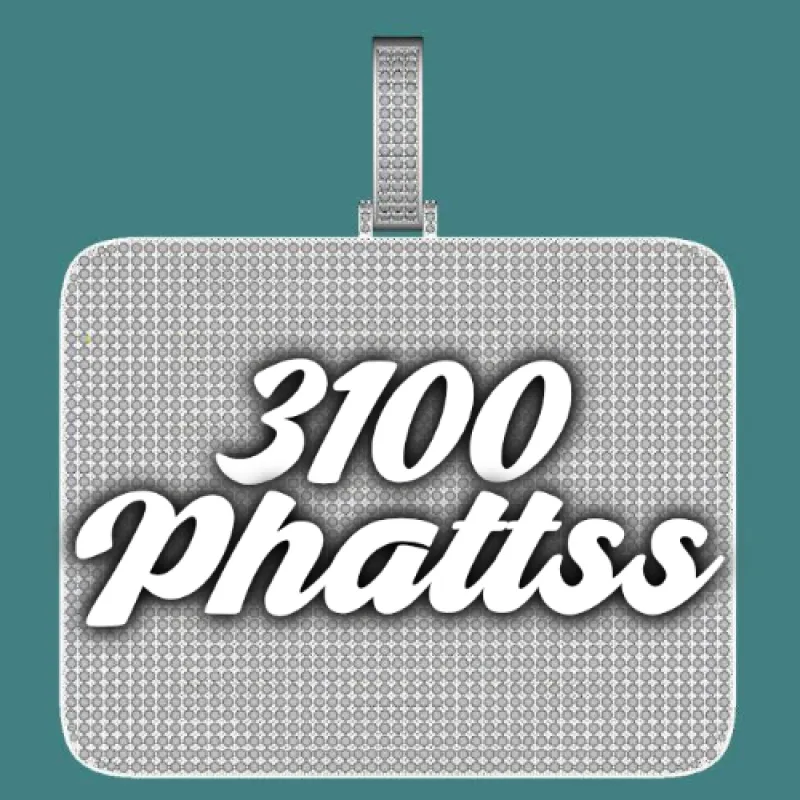 CUSTOM LETTER NECKLACE 3D BIG SQUARE sold by The GUU Shop