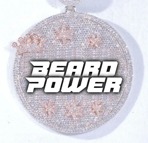 CUSTOM LETTER NECKLACE 3D BIG CROWN DISC sold by The GUU Shop