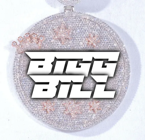 CUSTOM LETTER NECKLACE 3D BIG CROWN DISC sold by The GUU Shop