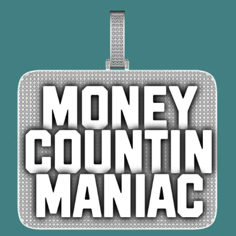 CUSTOM LETTER NECKLACE 3D BIG SQUARE sold by The GUU Shop