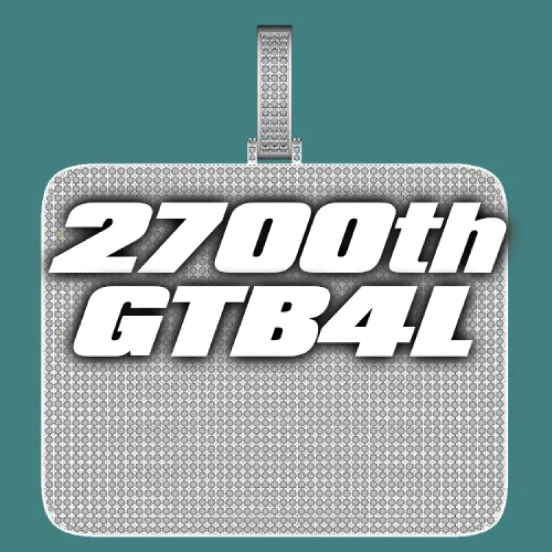 CUSTOM LETTER NECKLACE 3D BIG SQUARE sold by The GUU Shop