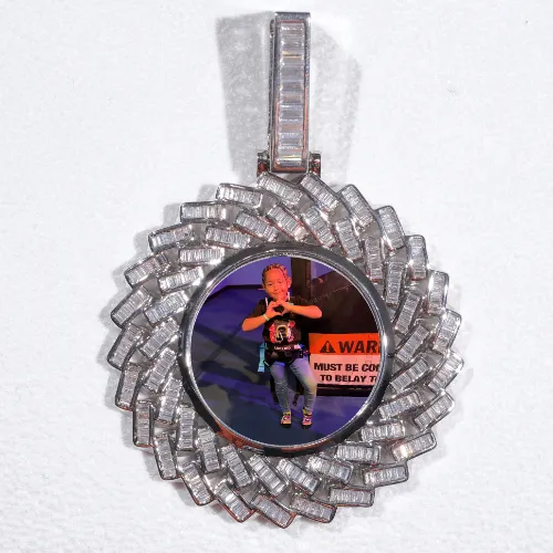 Large 3D Baguette Custom Picture Pendant sold by The GUU Shop