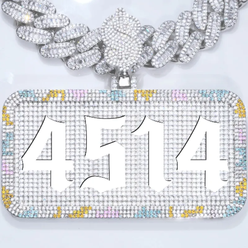 CUSTOM LETTER NECKLACE 3D COLORFUL SQUARE sold by The GUU Shop