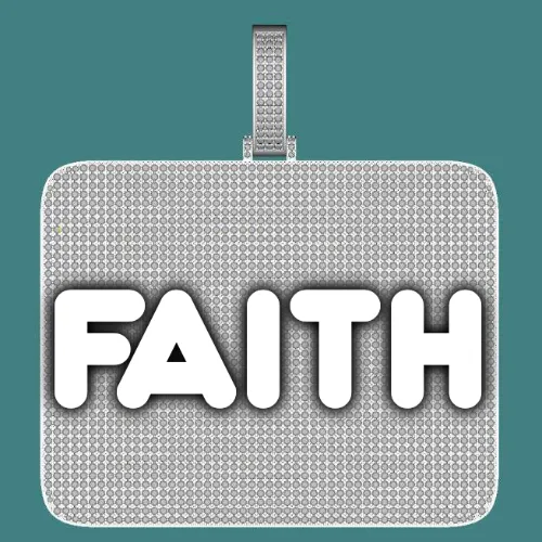 CUSTOM LETTER NECKLACE 3D BIG SQUARE sold by The GUU Shop