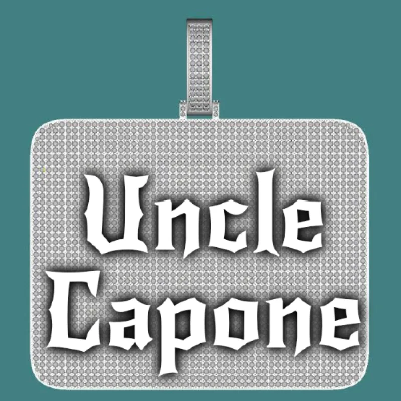 CUSTOM LETTER NECKLACE 3D BIG SQUARE sold by The GUU Shop