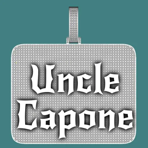 CUSTOM LETTER NECKLACE 3D BIG SQUARE sold by The GUU Shop