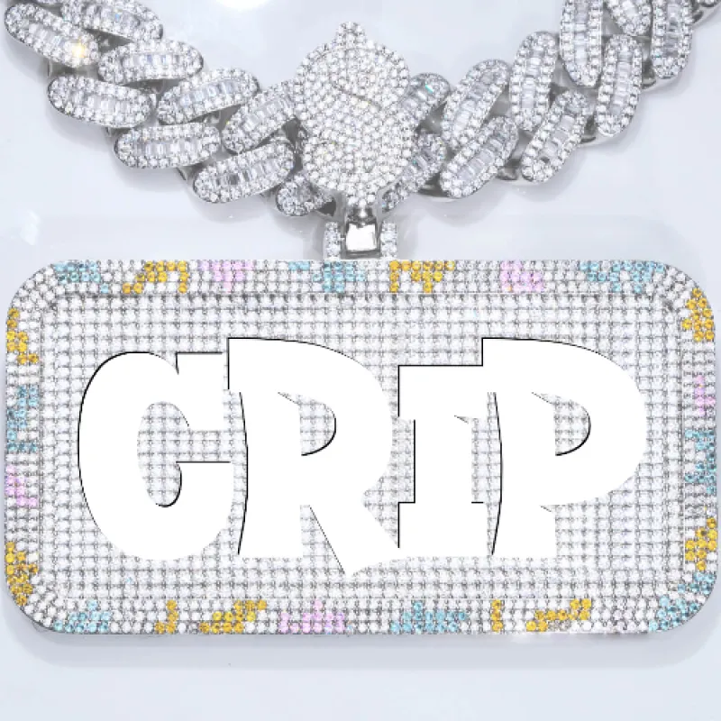 CUSTOM LETTER NECKLACE 3D COLORFUL SQUARE sold by The GUU Shop