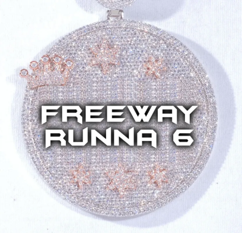 CUSTOM LETTER NECKLACE 3D BIG CROWN DISC sold by The GUU Shop