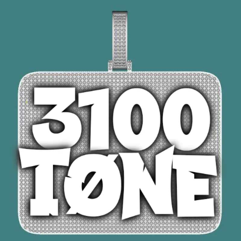 CUSTOM LETTER NECKLACE 3D BIG SQUARE sold by The GUU Shop