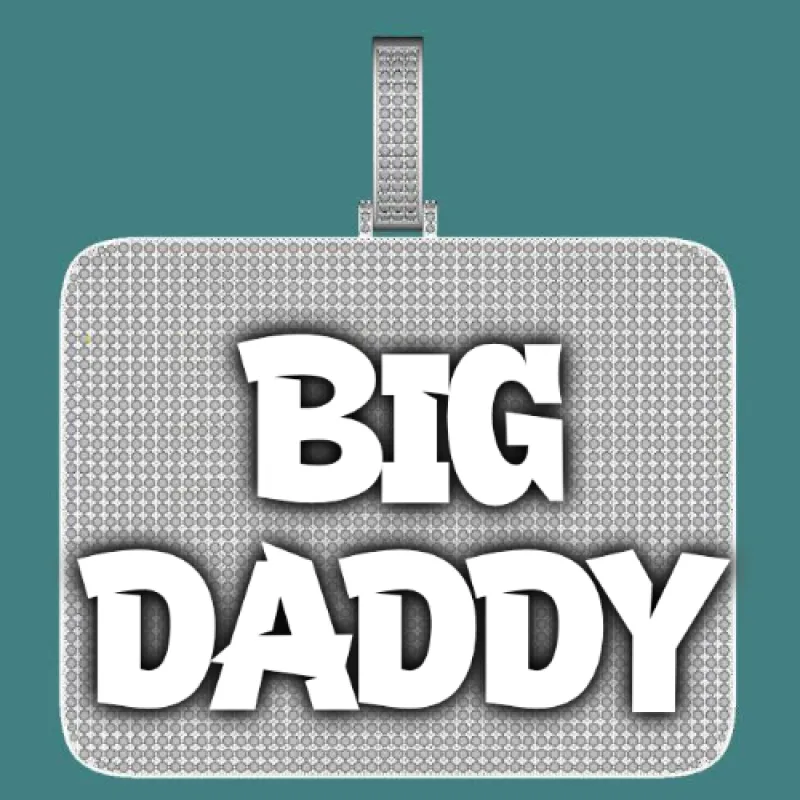 CUSTOM LETTER NECKLACE 3D BIG SQUARE sold by The GUU Shop