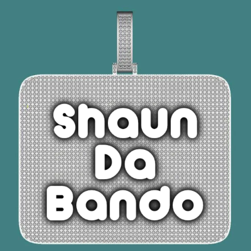 CUSTOM LETTER NECKLACE 3D BIG SQUARE sold by The GUU Shop