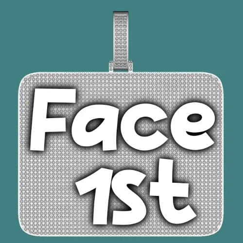 CUSTOM LETTER NECKLACE 3D BIG SQUARE sold by The GUU Shop