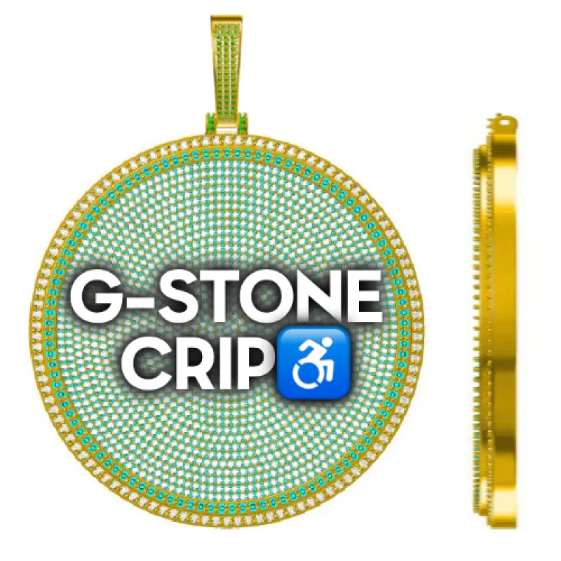 CUSTOM LETTER NECKLACE 3D BIG DISC sold by The GUU Shop