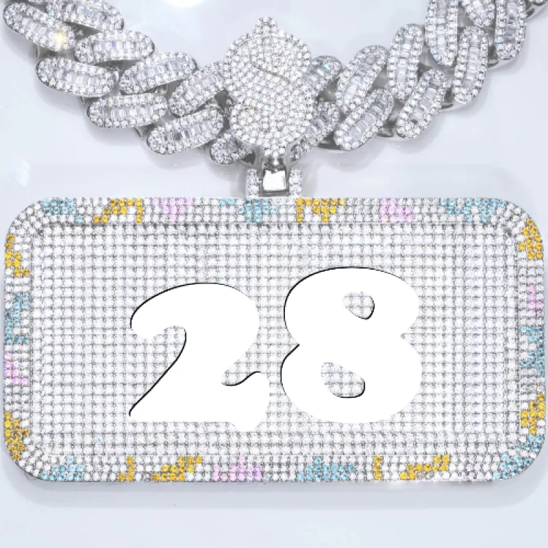 CUSTOM LETTER NECKLACE 3D COLORFUL SQUARE sold by The GUU Shop