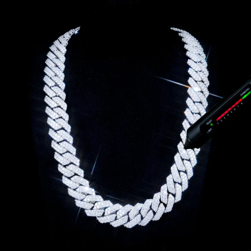 VVS Moissanite 20MM Prong Cuban Link Chain sold by The GUU Shop