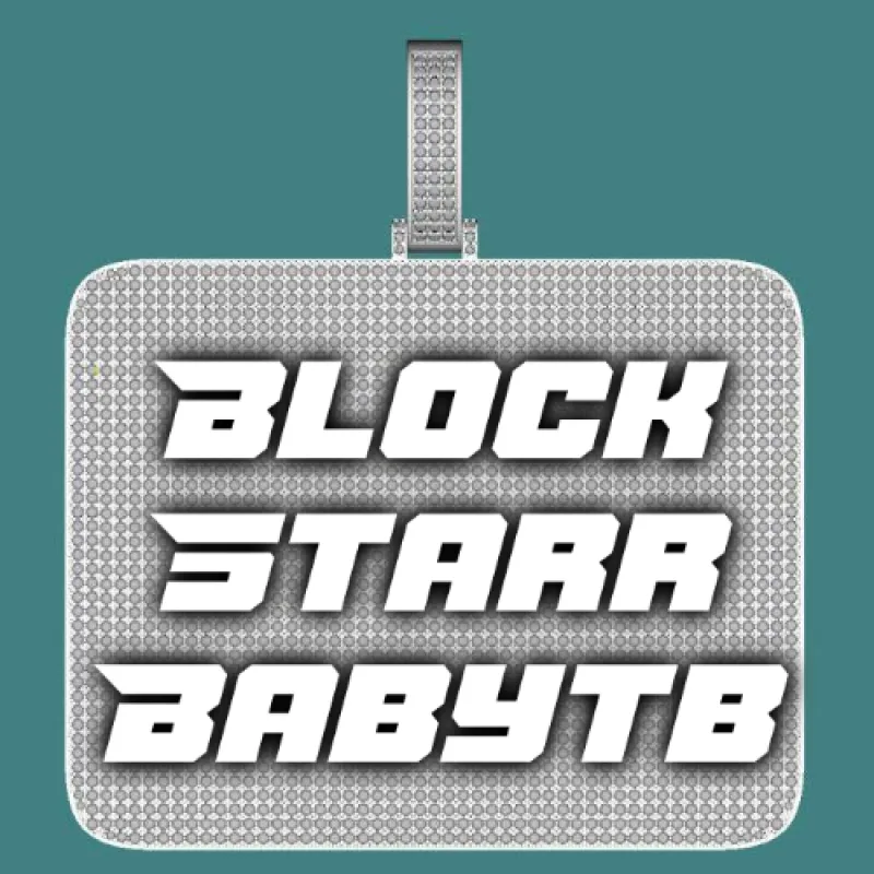 CUSTOM LETTER NECKLACE 3D BIG SQUARE sold by The GUU Shop