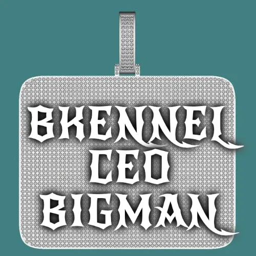 CUSTOM LETTER NECKLACE 3D BIG SQUARE sold by The GUU Shop