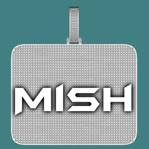 CUSTOM LETTER NECKLACE 3D BIG SQUARE sold by The GUU Shop