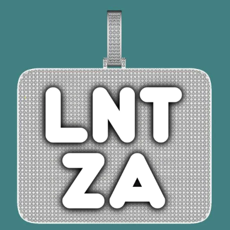 CUSTOM LETTER NECKLACE 3D BIG SQUARE sold by The GUU Shop