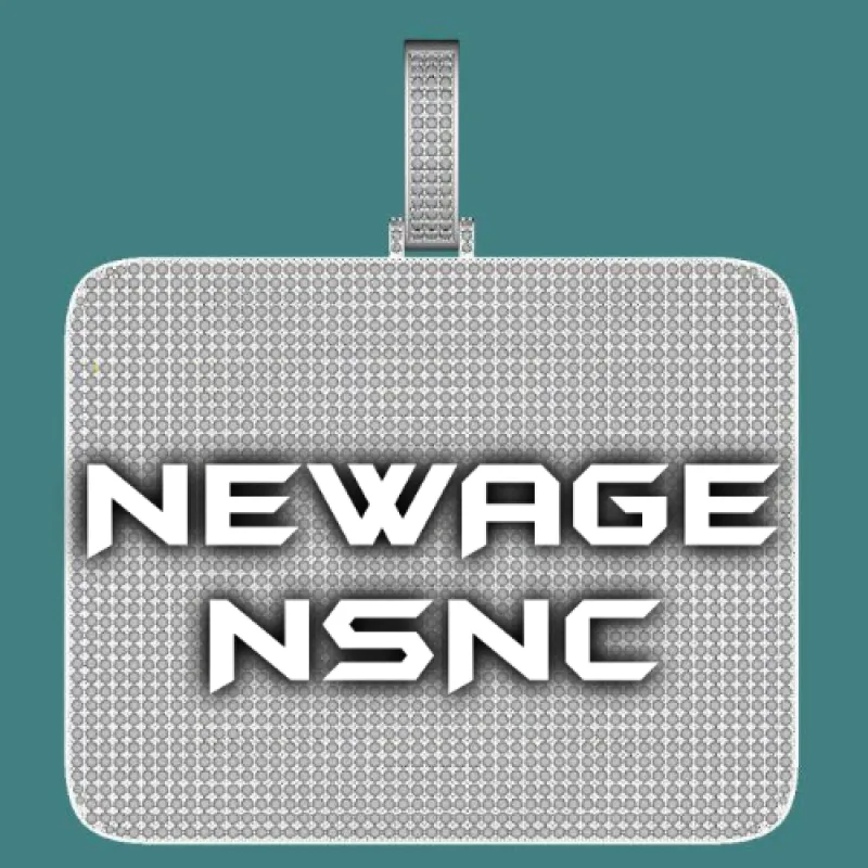 CUSTOM LETTER NECKLACE 3D BIG SQUARE sold by The GUU Shop