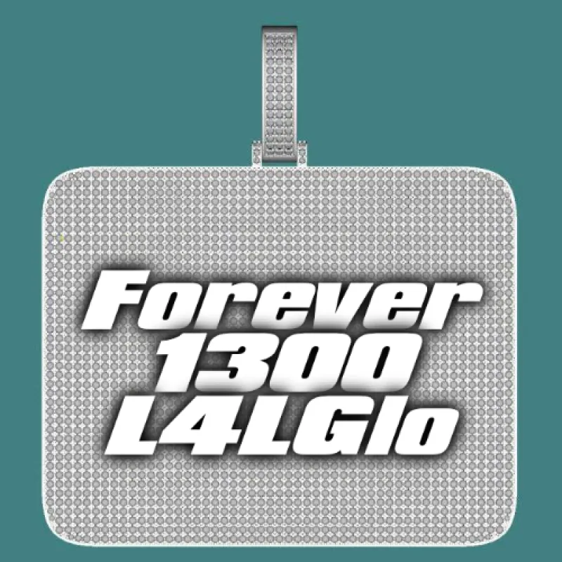 CUSTOM LETTER NECKLACE 3D BIG SQUARE sold by The GUU Shop