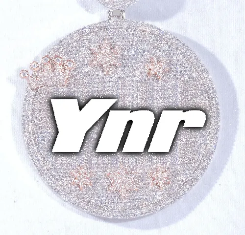 CUSTOM LETTER NECKLACE 3D BIG CROWN DISC sold by The GUU Shop