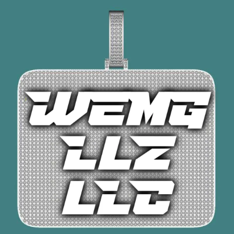 CUSTOM LETTER NECKLACE 3D BIG SQUARE sold by The GUU Shop