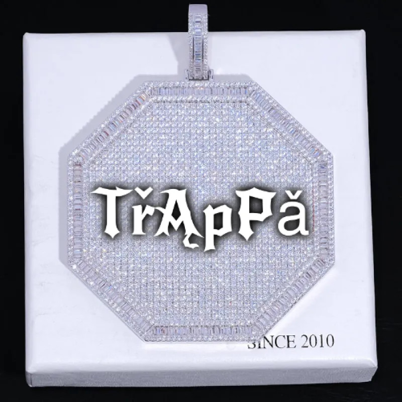 CUSTOM LETTER NECKLACE 3D BIG OCTAGON sold by The GUU Shop