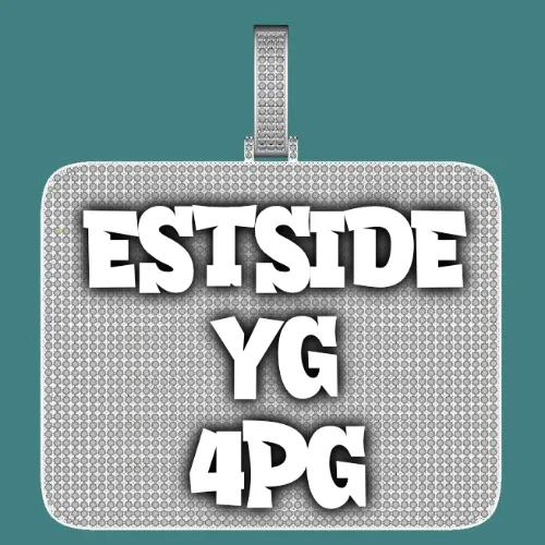 CUSTOM LETTER NECKLACE 3D BIG SQUARE sold by The GUU Shop