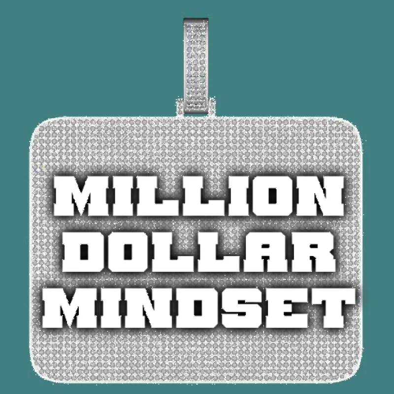 CUSTOM LETTER NECKLACE 3D BIG SQUARE sold by The GUU Shop