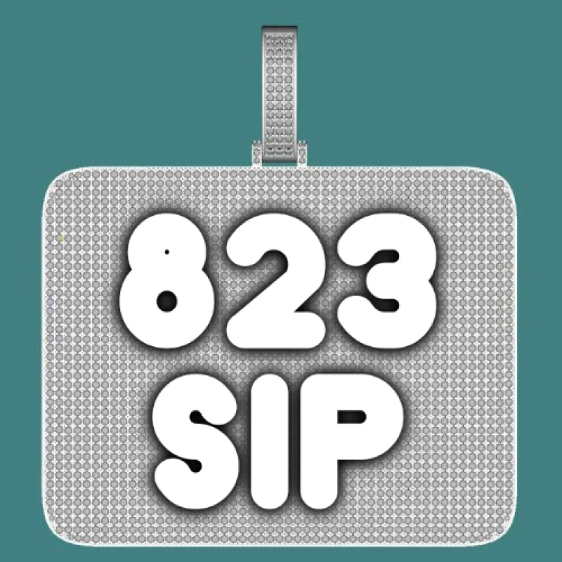 CUSTOM LETTER NECKLACE 3D BIG SQUARE sold by The GUU Shop