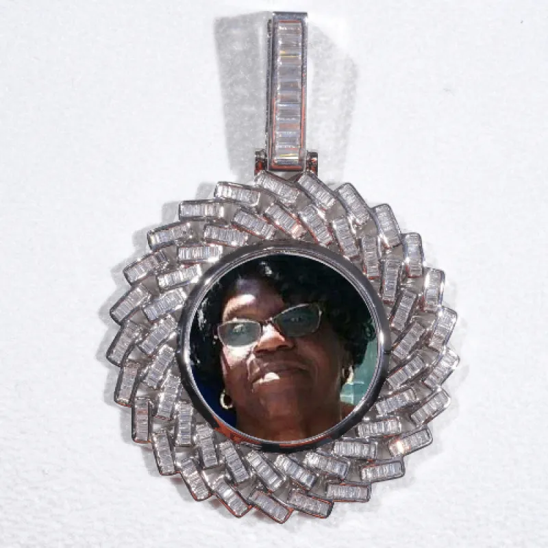 Large 3D Baguette Custom Picture Pendant sold by The GUU Shop