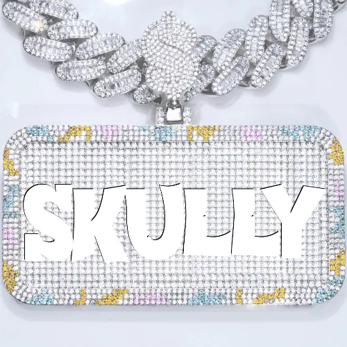 CUSTOM LETTER NECKLACE 3D COLORFUL SQUARE sold by The GUU Shop