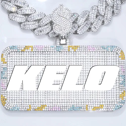 CUSTOM LETTER NECKLACE 3D COLORFUL SQUARE sold by The GUU Shop