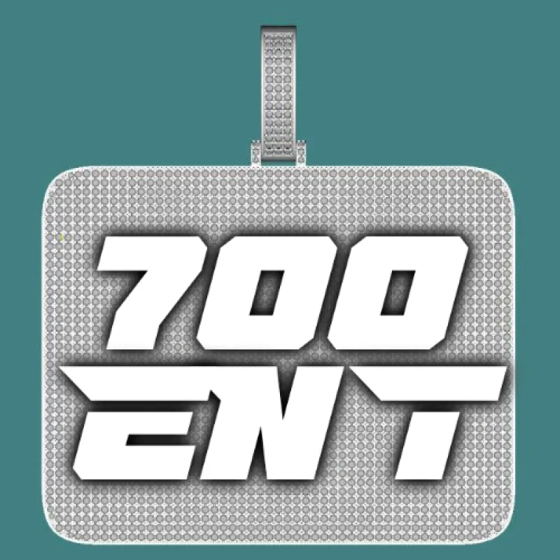 CUSTOM LETTER NECKLACE 3D BIG SQUARE sold by The GUU Shop