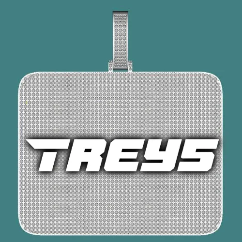 CUSTOM LETTER NECKLACE 3D BIG SQUARE sold by The GUU Shop