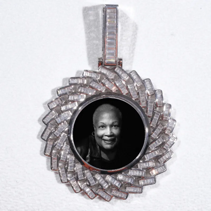 Large 3D Baguette Custom Picture Pendant sold by The GUU Shop