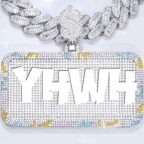 CUSTOM LETTER NECKLACE 3D COLORFUL SQUARE sold by The GUU Shop