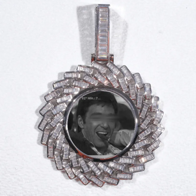 Large 3D Baguette Custom Picture Pendant sold by The GUU Shop