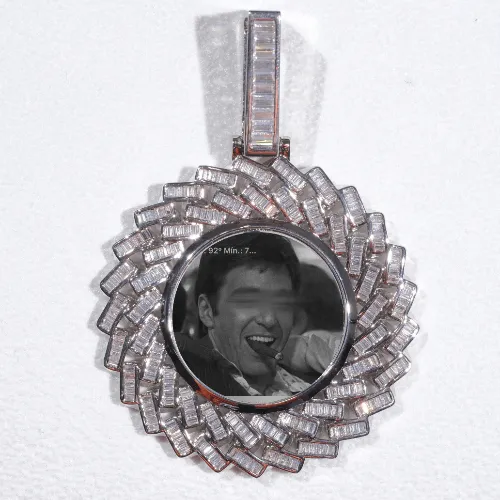 Large 3D Baguette Custom Picture Pendant sold by The GUU Shop