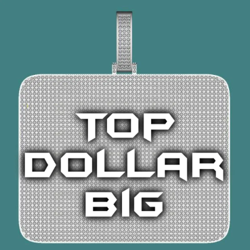 CUSTOM LETTER NECKLACE 3D BIG SQUARE sold by The GUU Shop