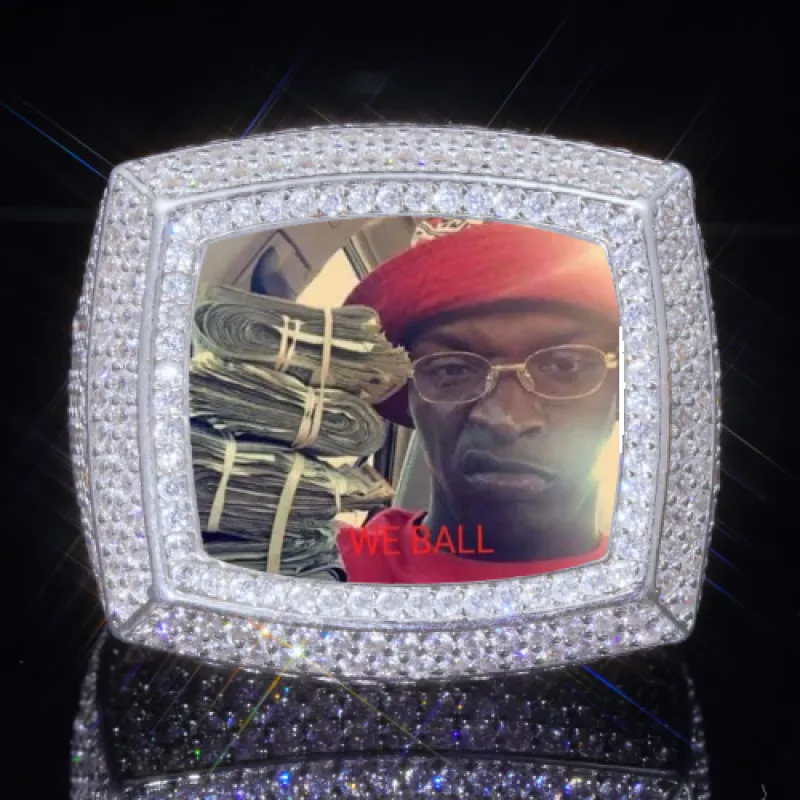 3D CUSTOM PICTURE ICED RING sold by The GUU Shop