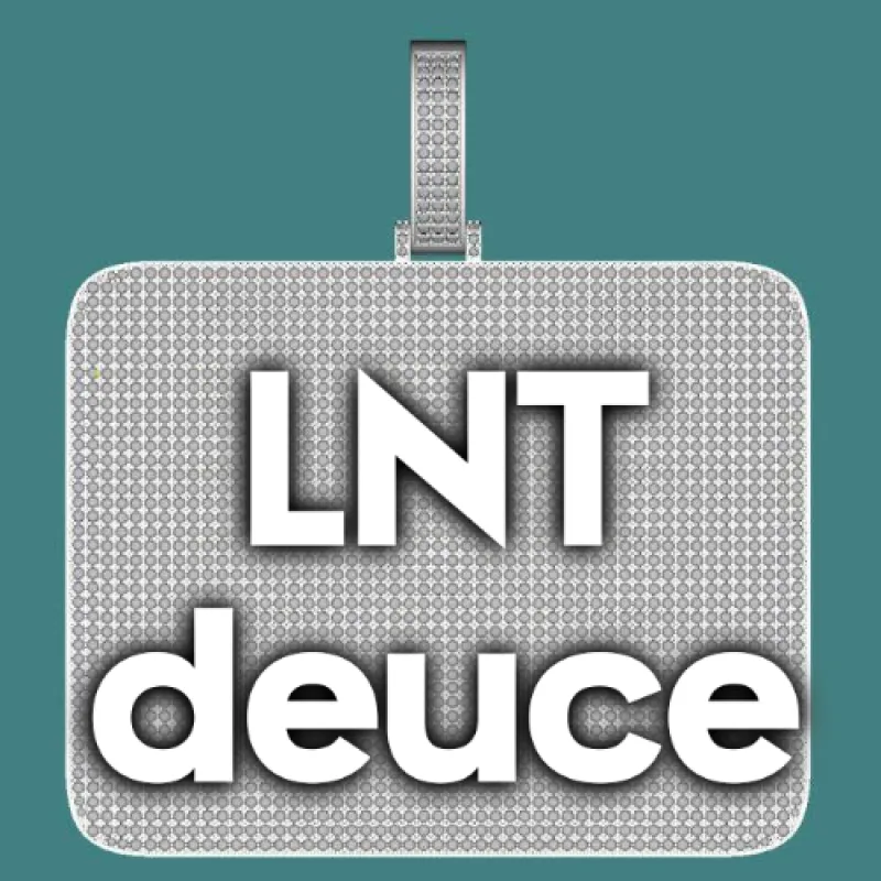 CUSTOM LETTER NECKLACE 3D BIG SQUARE sold by The GUU Shop