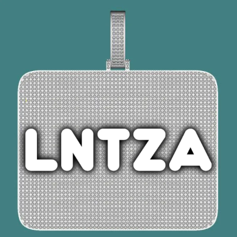 CUSTOM LETTER NECKLACE 3D BIG SQUARE sold by The GUU Shop