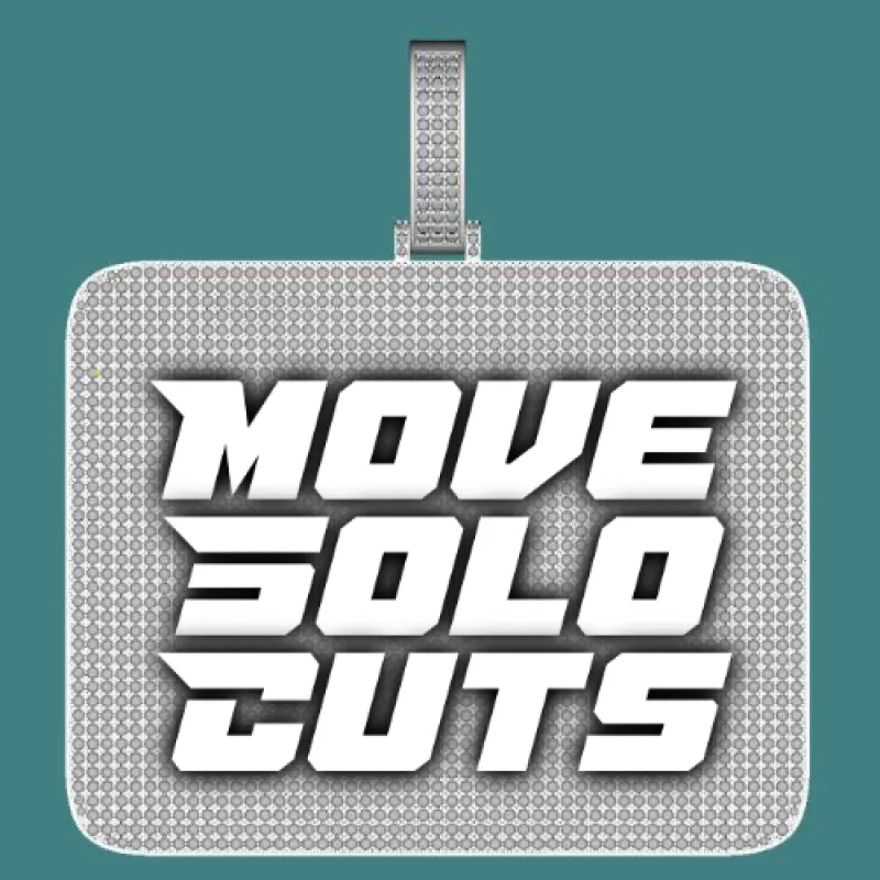 CUSTOM LETTER NECKLACE 3D BIG SQUARE sold by The GUU Shop