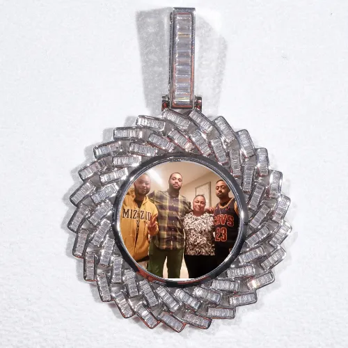 Large 3D Baguette Custom Picture Pendant sold by The GUU Shop