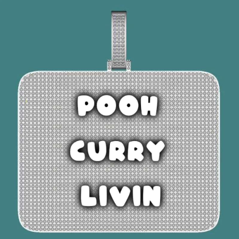 CUSTOM LETTER NECKLACE 3D BIG SQUARE sold by The GUU Shop