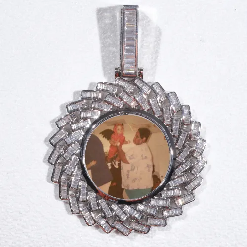 Large 3D Baguette Custom Picture Pendant sold by The GUU Shop