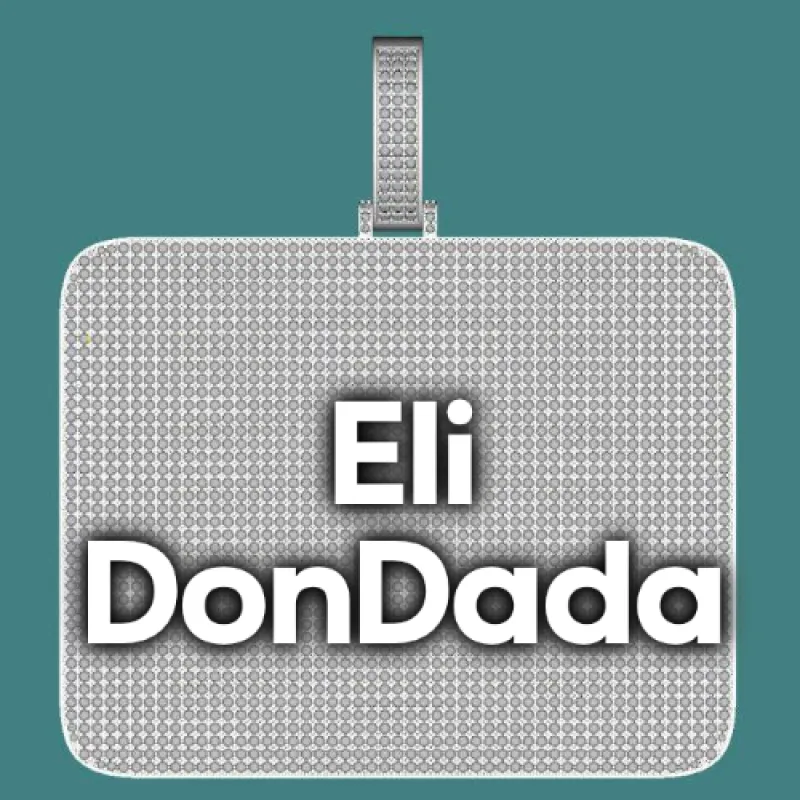 CUSTOM LETTER NECKLACE 3D BIG SQUARE sold by The GUU Shop